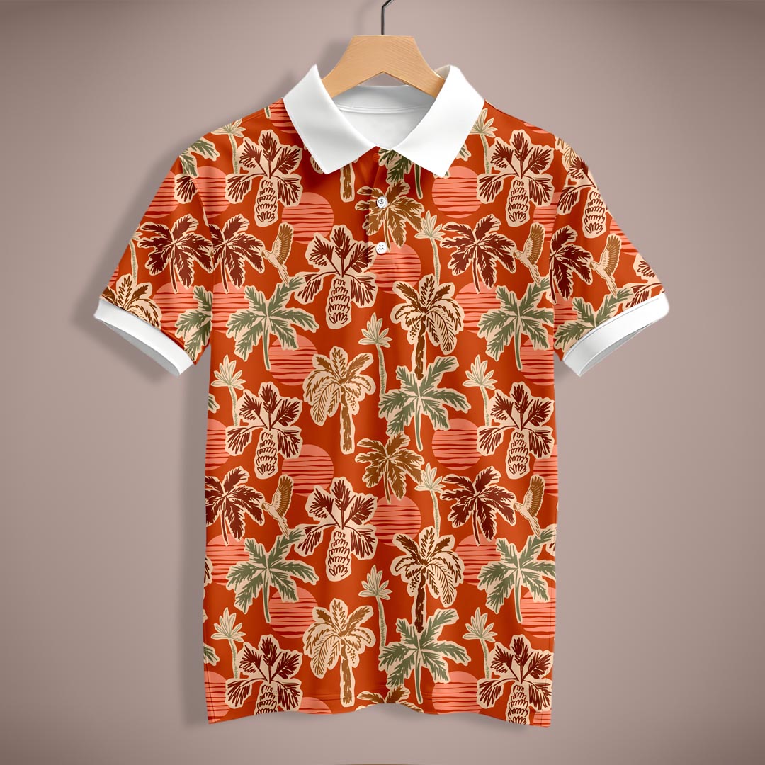 Palm Tree Polo T-Shirt