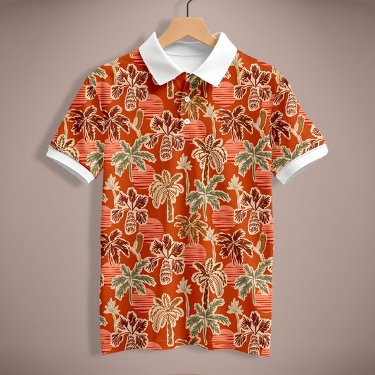 Palm Tree Polo T-Shirt