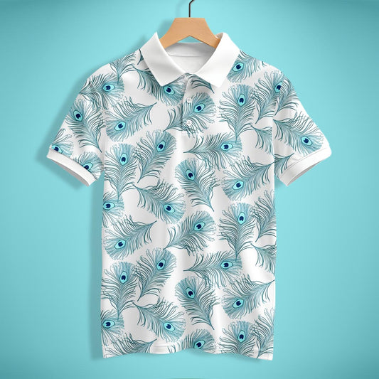 Peacock feather Polo T-Shirt